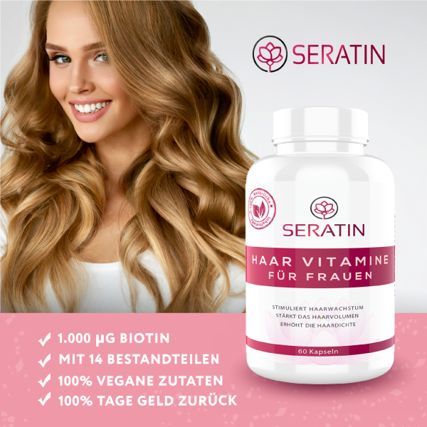 Haar Vitamine für längere und gesündere Haare mit Biotin